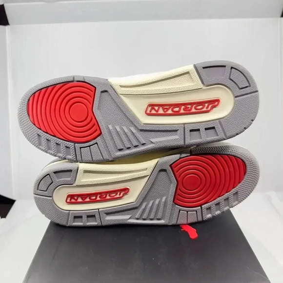 Jordan Kids Air Jordan 3 Retro (GS) Sneakers White Red 6Y DM0967-100 - Picture 6 of 8